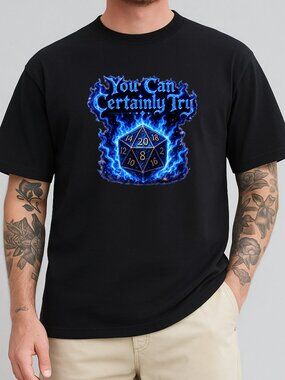 Dungeons & Dragons Shirt Graphic Tee Unisex D20 Dice Adventure Gaming Master